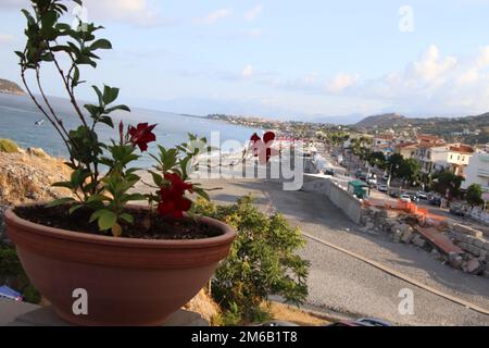 architectures in a characteristic seaside town of Calabria in southern Italy Stock Photo