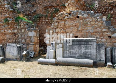 Delphi, ancient sacred precinct, Archaeological Site, Greece, Europe, UNESCO World Heritage Site Stock Photo