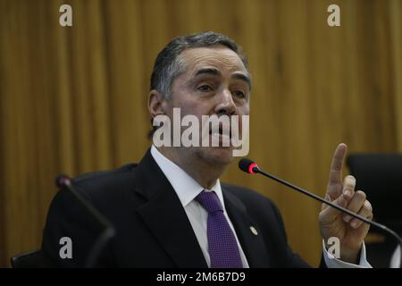 Portrait of Luís Roberto Barroso STF senior judge, member of Brazilian Supreme Federal Court since 2013 - Rio de Janeiro, Brazil 07.30.2018 Stock Photo