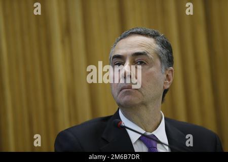 Portrait of Luís Roberto Barroso STF senior judge, member of Brazilian Supreme Federal Court since 2013 - Rio de Janeiro, Brazil 07.30.2018 Stock Photo