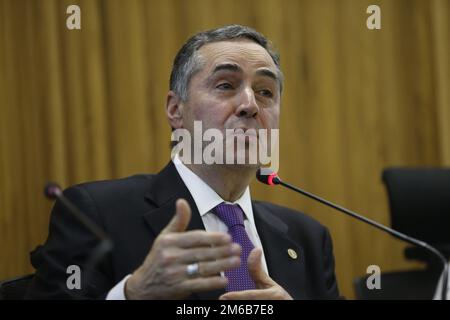 Portrait of Luís Roberto Barroso STF senior judge, member of Brazilian Supreme Federal Court since 2013 - Rio de Janeiro, Brazil 07.30.2018 Stock Photo