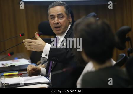 Portrait of Luís Roberto Barroso STF senior judge, member of Brazilian Supreme Federal Court since 2013 - Rio de Janeiro, Brazil 07.30.2018 Stock Photo