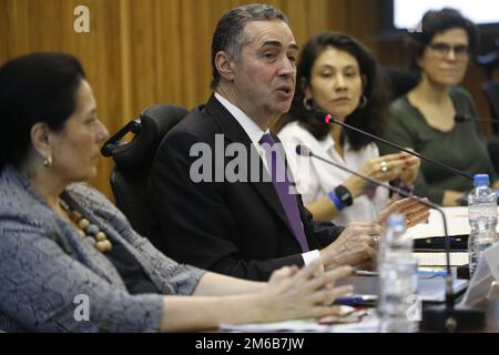 Portrait of Luís Roberto Barroso STF senior judge, member of Brazilian Supreme Federal Court since 2013 - Rio de Janeiro, Brazil 07.30.2018 Stock Photo