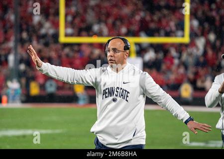 Penn State Nittany Lions head coach James Franklin during the 109th Rose Bowl football game against the Utah Utes, Monday, January 2, 2023, at the Ros Stock Photo