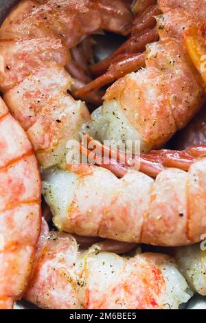 Shrimp cocktail background Stock Photo