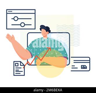 Affordable Customized Business Solutions - Icon as EPS 10 File Stock Vector