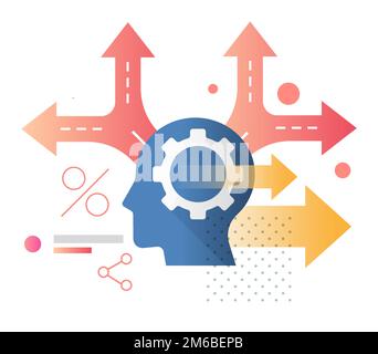Business Decision Making Challenge - Abstract Illustration as EPS 10 File Stock Vector