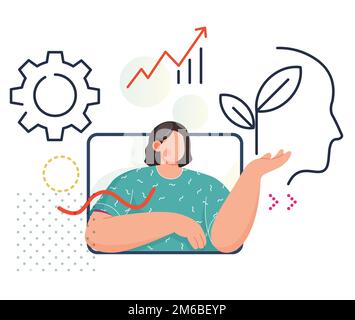 Generating New Business Development Idea Illustration as EPS 10 file Stock Vector