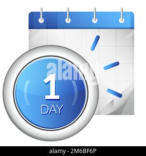 Business Organizer 01 Days Deadline - Icon as EPS 10 File Stock Vector