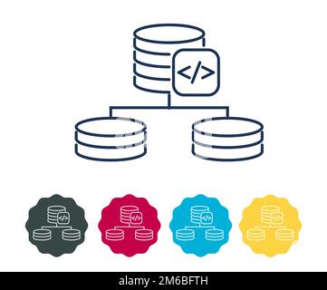 Data Analytics - Data Markup - Icon as EPS 10 File Stock Vector