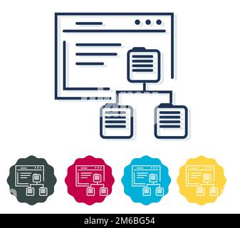 Website Sitemap and  - Structure - Icon as EPS 10 File Stock Vector