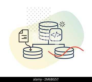 Data Analytics - Data Markup - Icon as EPS 10 File Stock Vector
