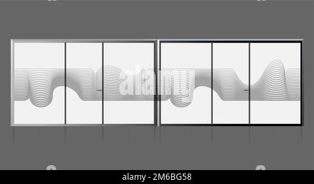 Wall Graphic - Vinyl Frosted Film - Flow and Fold  - Stock Illustration as EPS 10 File Stock Vector