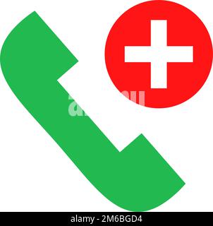 Emergency call icon. Medical emergency. Editable vector. Stock Vector