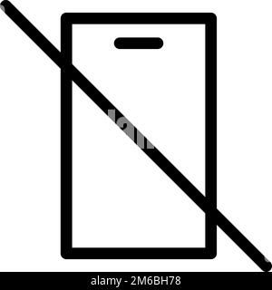 No smart phone allowed. Editable vector. Stock Vector