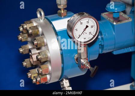 Pipe manometer view Stock Photo