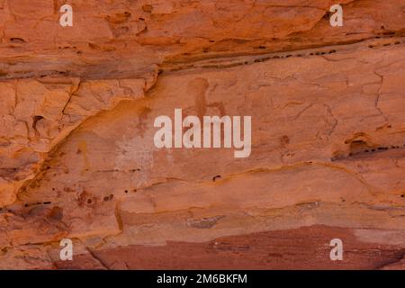 Perfect Kiva. Backpacking in Grand Gulch and viewing Anasazi dwellings and rock art. Near Blanding, Utah, United States. Stock Photo