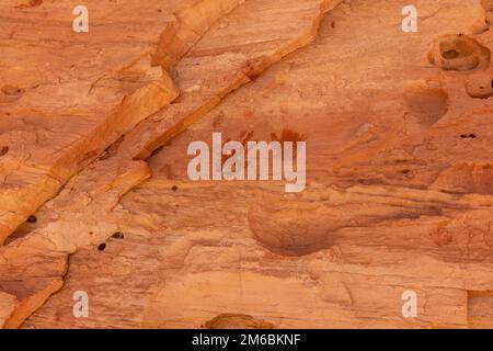 Perfect Kiva. Backpacking in Grand Gulch and viewing Anasazi dwellings and rock art. Near Blanding, Utah, United States. Stock Photo