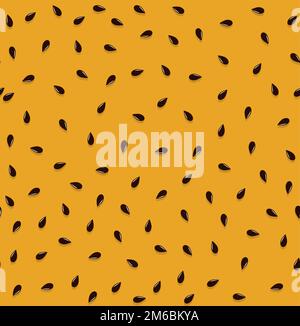 Sesame seeds on fresh yummy bread bun, seamless pattern. Repeating vector background. Eps 10 Stock Vector