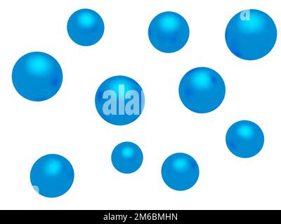 Abstract background with blue flying spheres. 3d rendering Stock Photo ...
