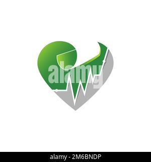 Heart beat pulse monitor art icon for medical applications and websites.EPS 10 Stock Vector