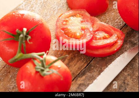 Freshly washed ripe red tomatoes Stock Photo