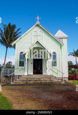 Historic Star of the Sea Painted Church in Hilo Hawaii Stock Photo