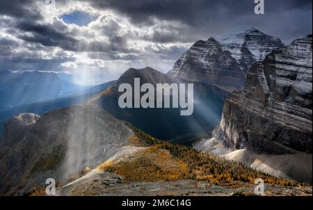 Autumn of Fairview Mountain Stock Photo