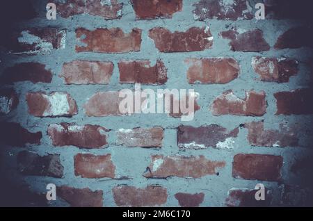 The old brick red wall background, texture. Stock Photo