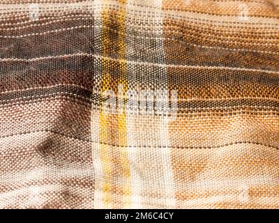 Modern hip check colored shirt fabric cotton wool up close texture Stock Photo