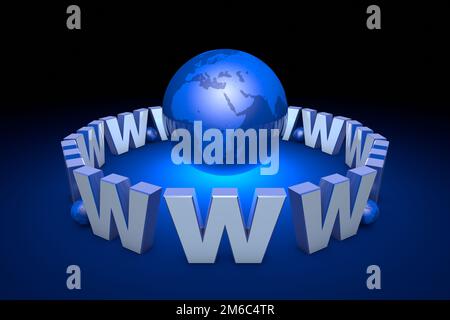 The  Internet addiction, new information era. Web technologies. Globalization. International communication system. Creation and Stock Photo