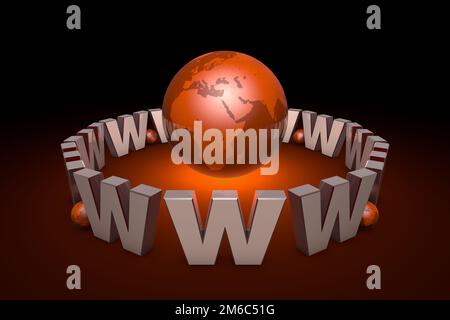 The new information era. Web technologies. Globalization. International communication system. Internet addiction. Creation and p Stock Photo