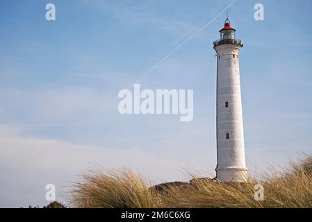 Danish lighthouse at the west coast fyr Stock Photo -