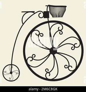 Penny-Farthing Bicycle Vector Stock Vector