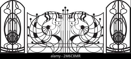Gate Vector. Illustration On White Background. A vector illustration Of A Gate. Stock Vector
