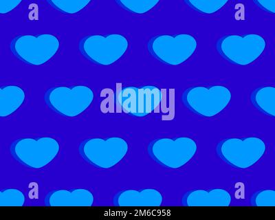 3d hearts seamless pattern. Happy Valentine's Day. Background with isometric hearts for greeting card, wrapping paper, promotional items and invitatio Stock Vector