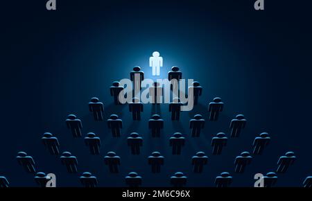 Insight (symbolic figures of people). 3D illustration rendering Stock Photo