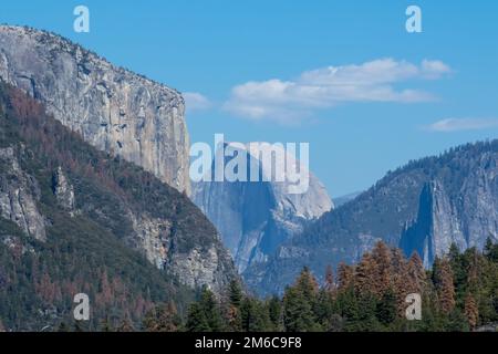 The Half Dome Landscape View at Yosemite, CA, USA, September, 2016 Stock Photo