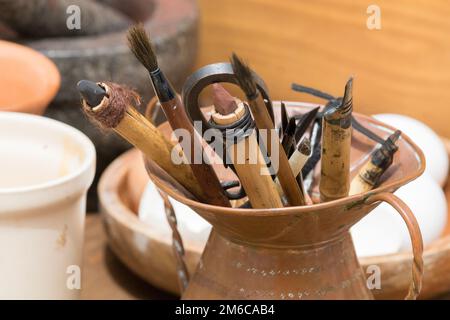 Traditional historical medieval writing tools Stock Photo