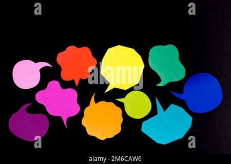 The Handmade Colorful Origami Balloons on the Black Background Stock Photo