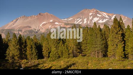 Mount Shasta Shastina Cascade Range California National Forest Stock Photo