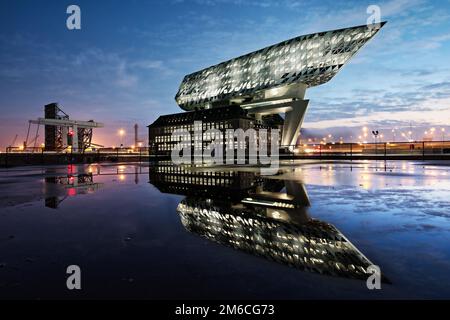 Port House, Antwerp, Flanders, Belgium Stock Photo