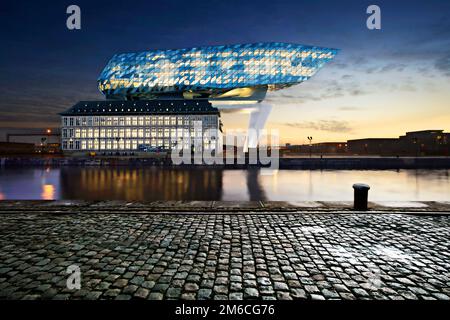 Port House, Antwerp, Flanders, Belgium Stock Photo