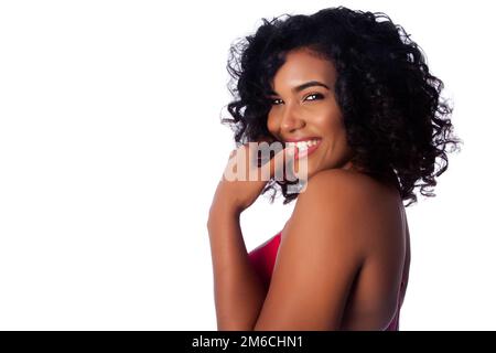 Face of beautiful smiling woman Stock Photo