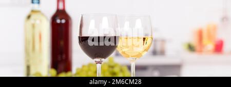 Wine White Wine Red Wine White Wine Banner Text Free Space Copyspace Stock Photo