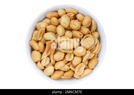 Peanuts nuts isolated from above exempted Stock Photo
