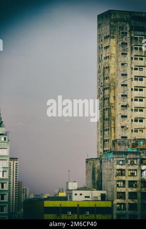 Giant vertical slums of the megalopolis. Stock Photo