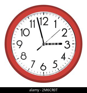 White wall clock isolated on white background Stock Photo - Alamy