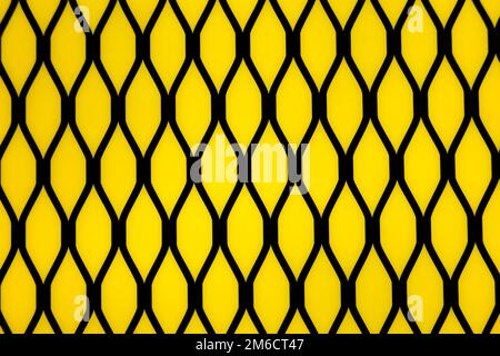 Perforated panel with geometric decorative metal design Stock Photo