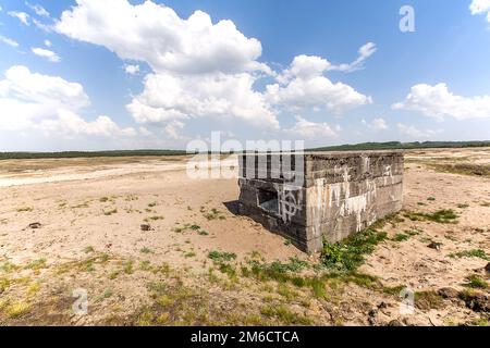 Bunker from II World War at Bledowska Desert (Poland) Stock Photo